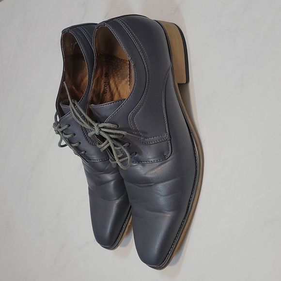 Men's Lace Up Oxford Shoes (10, Gray) - Picture 3 of 5